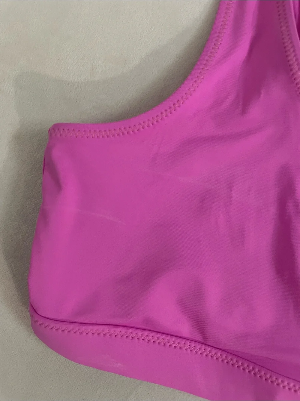 Skims 2Pc SET NWT Tank Bikini Top & Mid Coverage Bottoms Neon Orchid Pink XL